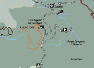 mapa Parque Natural Serrania de Cuenca